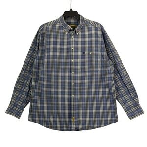Timberland‎ Shirt Mens Large Plaid Blue Business Casual Chore Workwear Outdoors